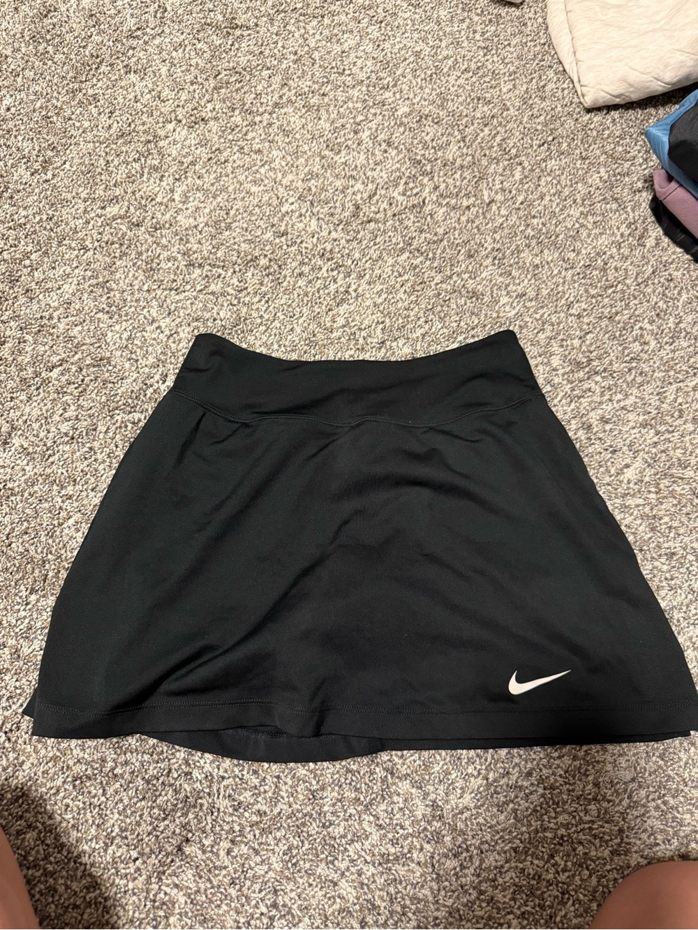 Nike Black Athletic Skirt with White Swoosh